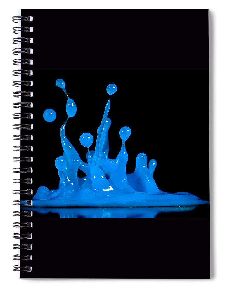 Blue Spiral Notebook featuring the photograph Blue Man Group by Anthony Sacco
