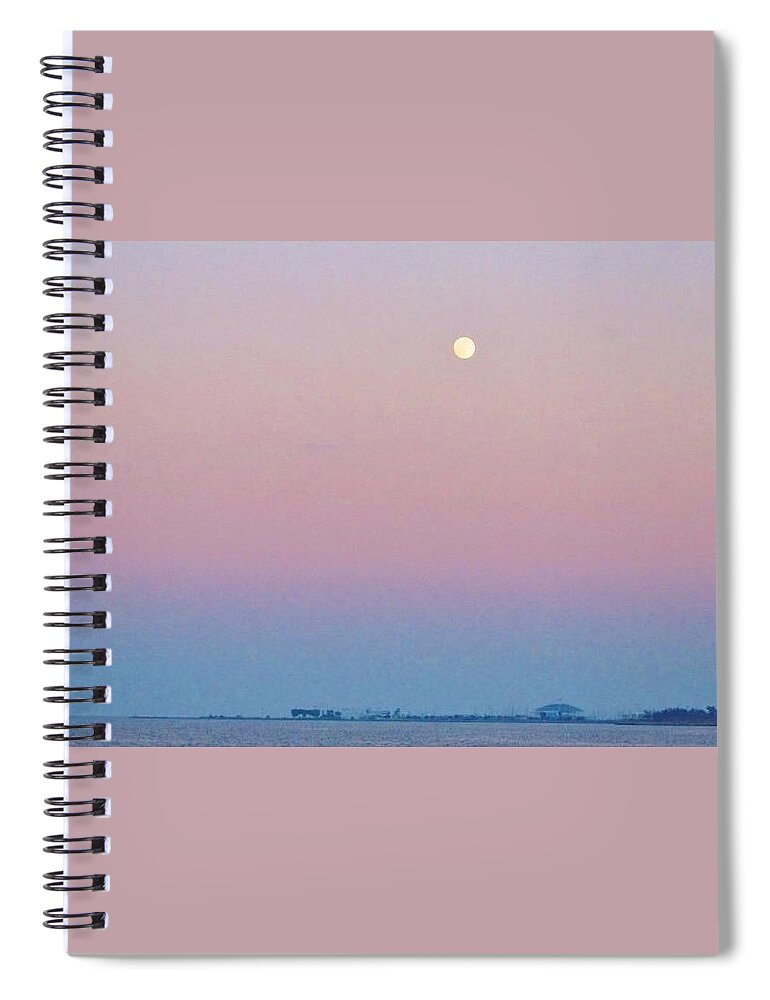 Blue Moon Spiral Notebook featuring the photograph Blue Moon by Deborah Lacoste