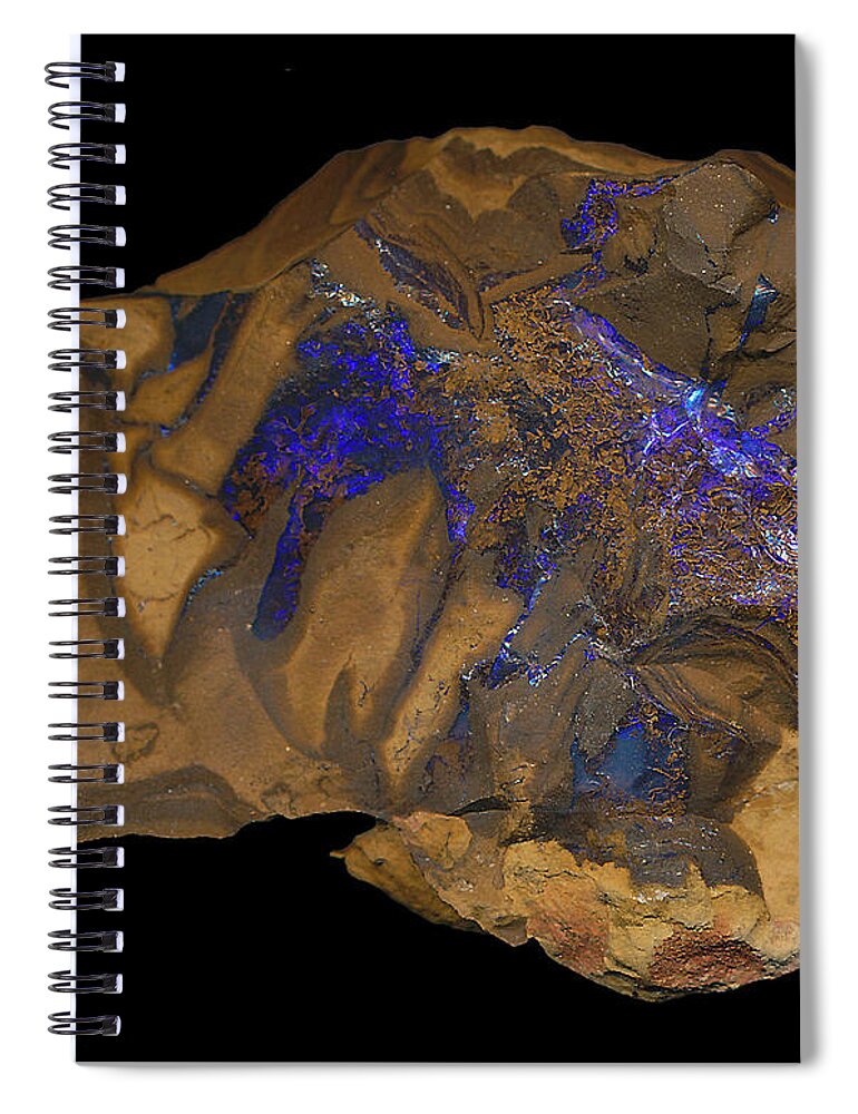 Australia Spiral Notebook featuring the photograph blue opal from Australia by Rudi Prott