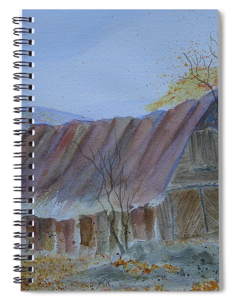 Blue Ridge Mountains Spiral Notebook featuring the painting Blue Ridge Barn by Joel Deutsch