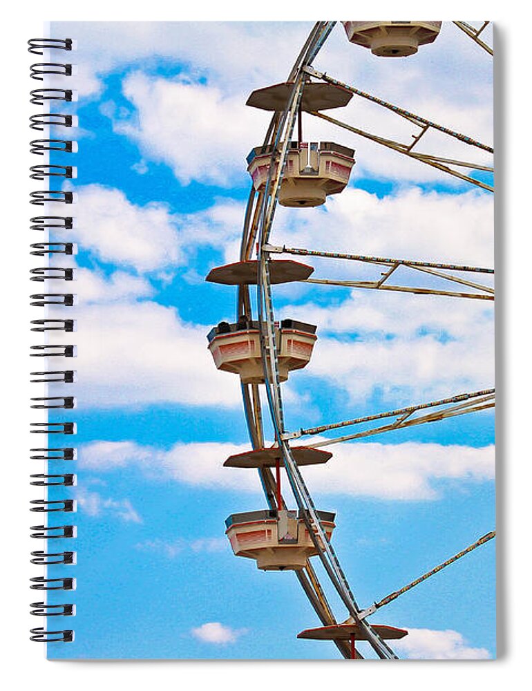 Ferris Wheel Spiral Notebook featuring the photograph Blue Sky by Jessica Brown