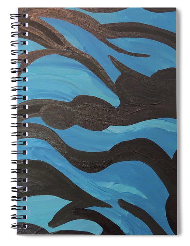 New Age Spiral Notebook featuring the photograph Blue Waves of Healing by Mary Mikawoz