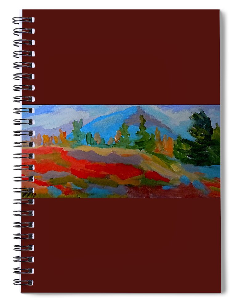 Oil Paintings Spiral Notebook featuring the painting Blueberry Mountain by Francine Frank