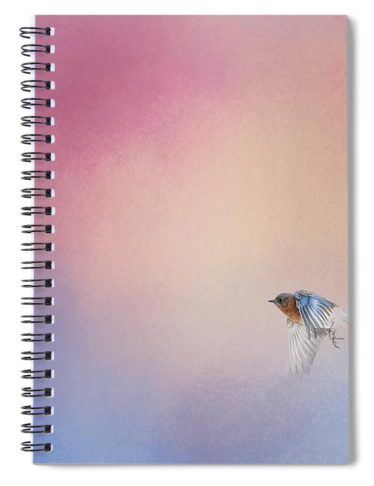 Jai Johnson Spiral Notebook featuring the photograph Bluebird 1 - I Wish I Could Fly Series by Jai Johnson