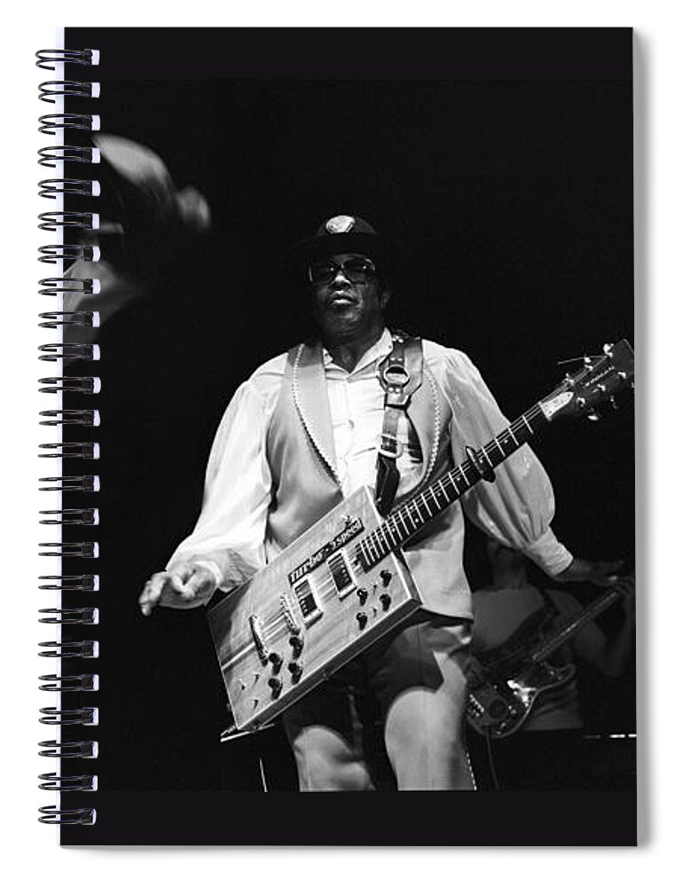 Bo Diddley Spiral Notebook featuring the photograph Bo Diddley 3 by Dragan Kudjerski