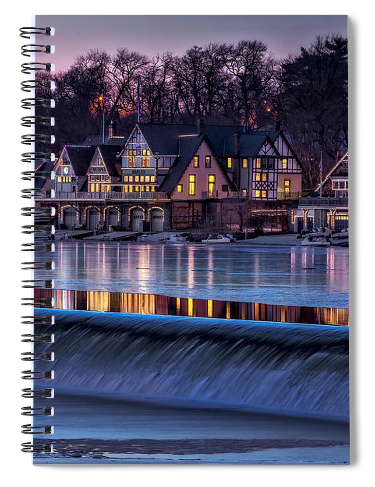 Boat House Row Spiral Notebook featuring the photograph Boathouse Row by Susan Candelario