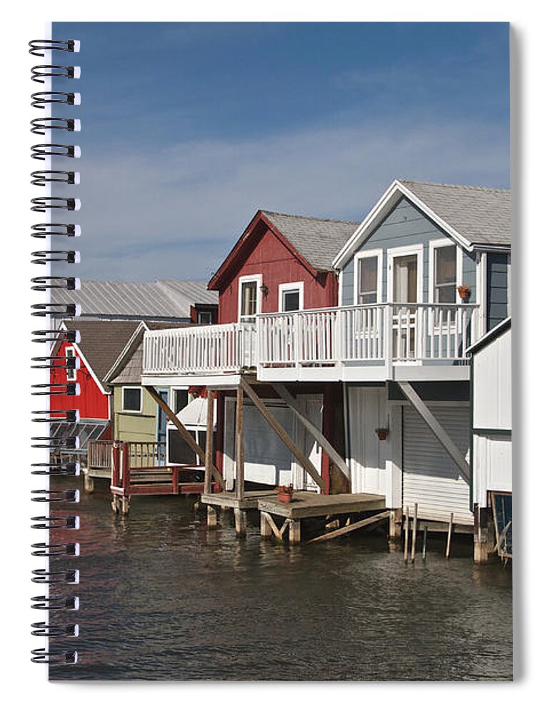 Boathouse Spiral Notebook featuring the photograph Boathouse Row by William Norton