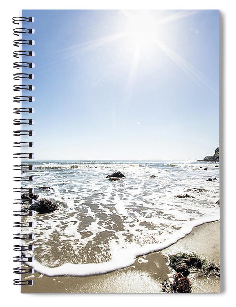 Tranquility Spiral Notebook featuring the photograph Boats On The Horizon Off The South by Property Of Chad Powell
