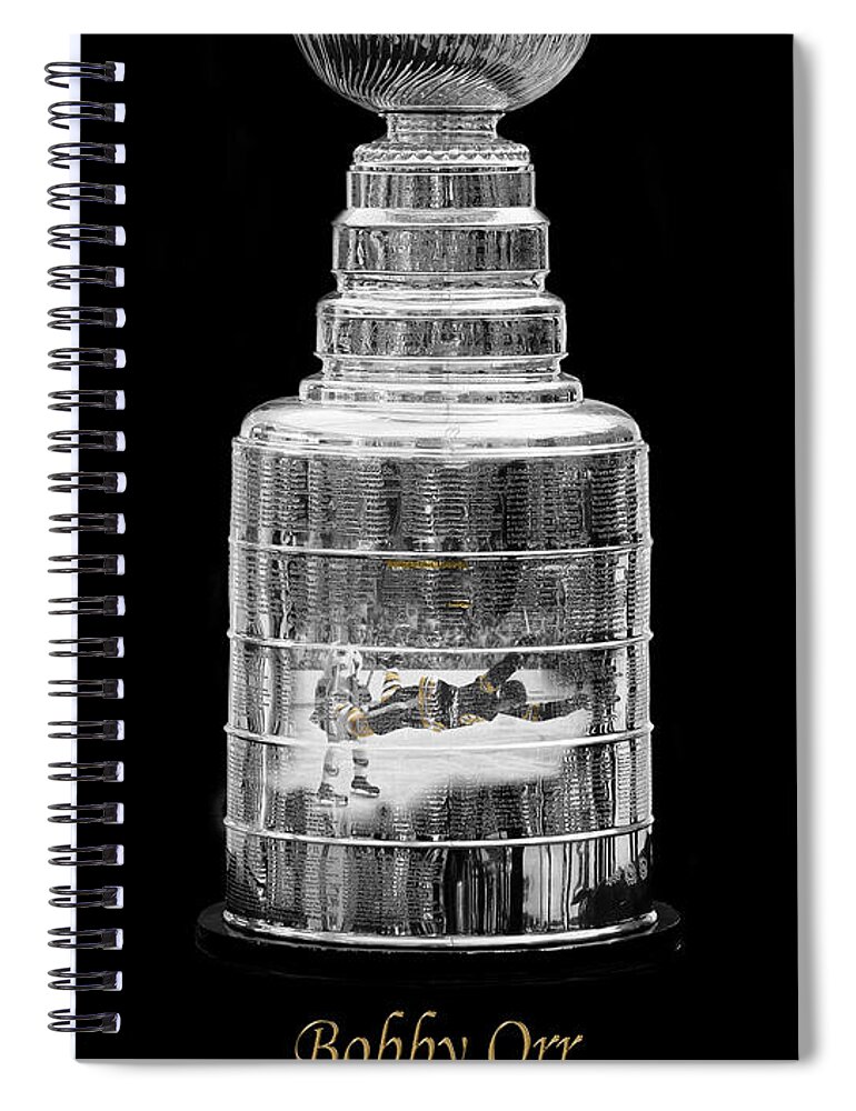 Hockey Spiral Notebook featuring the photograph Bobby Orr 3 by Andrew Fare