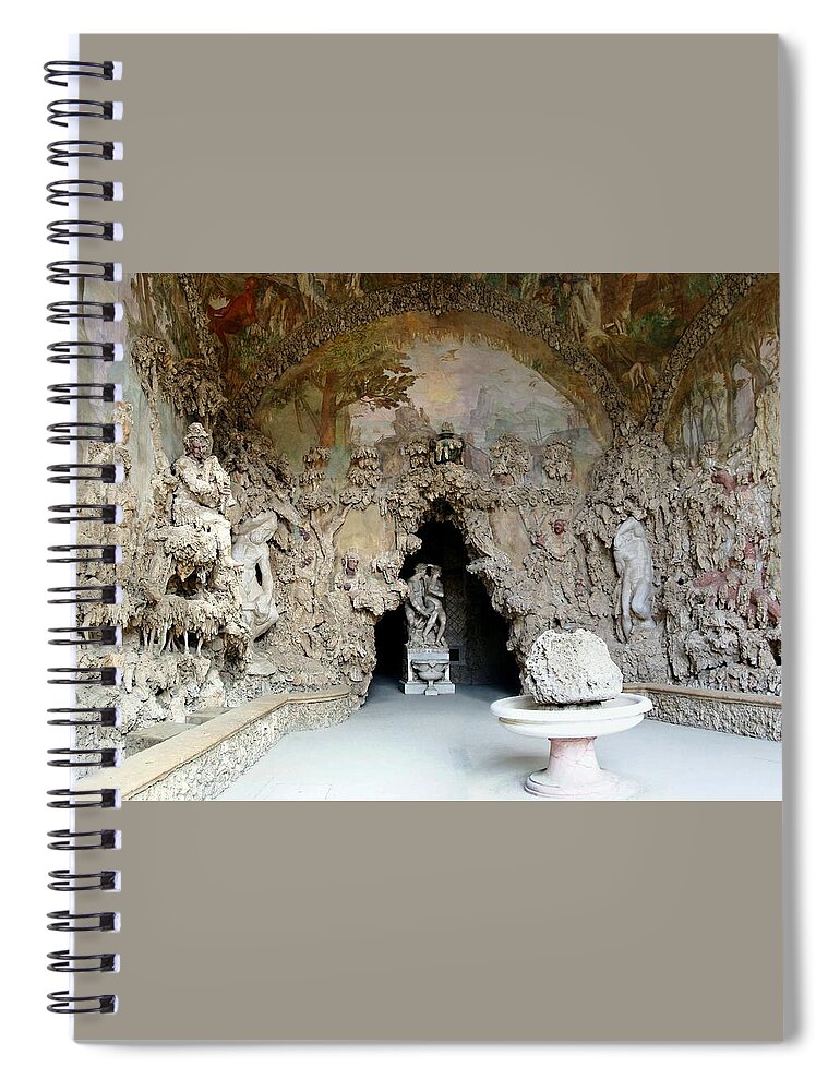 Boboli La Grotta Grande Spiral Notebook featuring the photograph Boboli La Grotta Grande 3 by Ellen Henneke