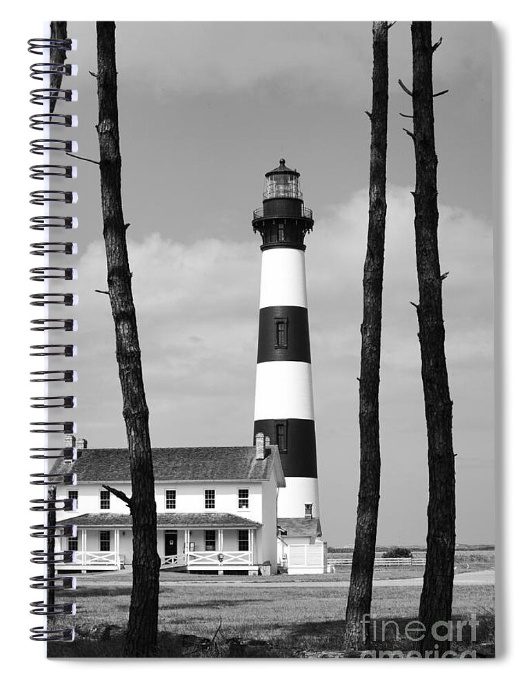 Bodie Island Spiral Notebook featuring the photograph Bodie Island Lighthouse in the Outer Banks by William Kuta
