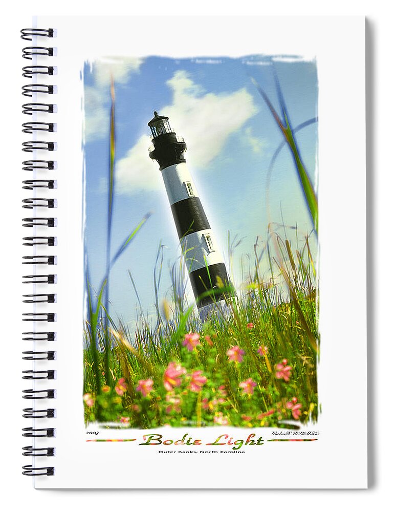 Lighthouse Spiral Notebook featuring the photograph Bodie Light II by Mike McGlothlen