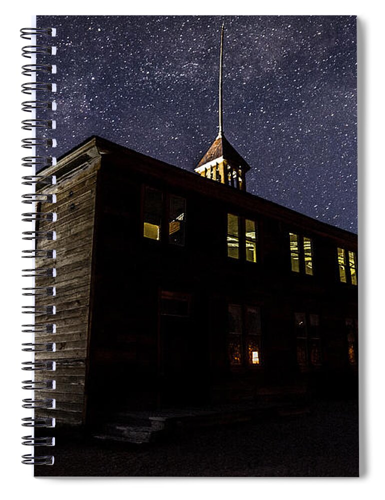 California Spiral Notebook featuring the photograph Bodie Schoolhouse by Cat Connor