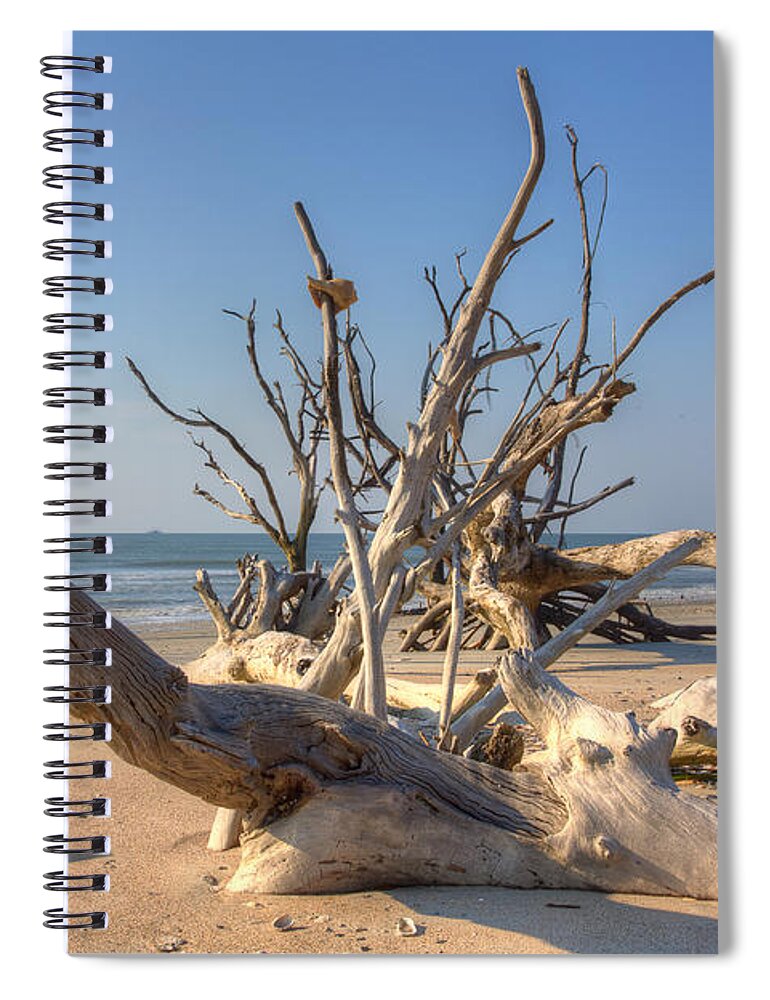 Botany Bay Plantation Spiral Notebook featuring the photograph Boneyard Beach by Patricia Schaefer