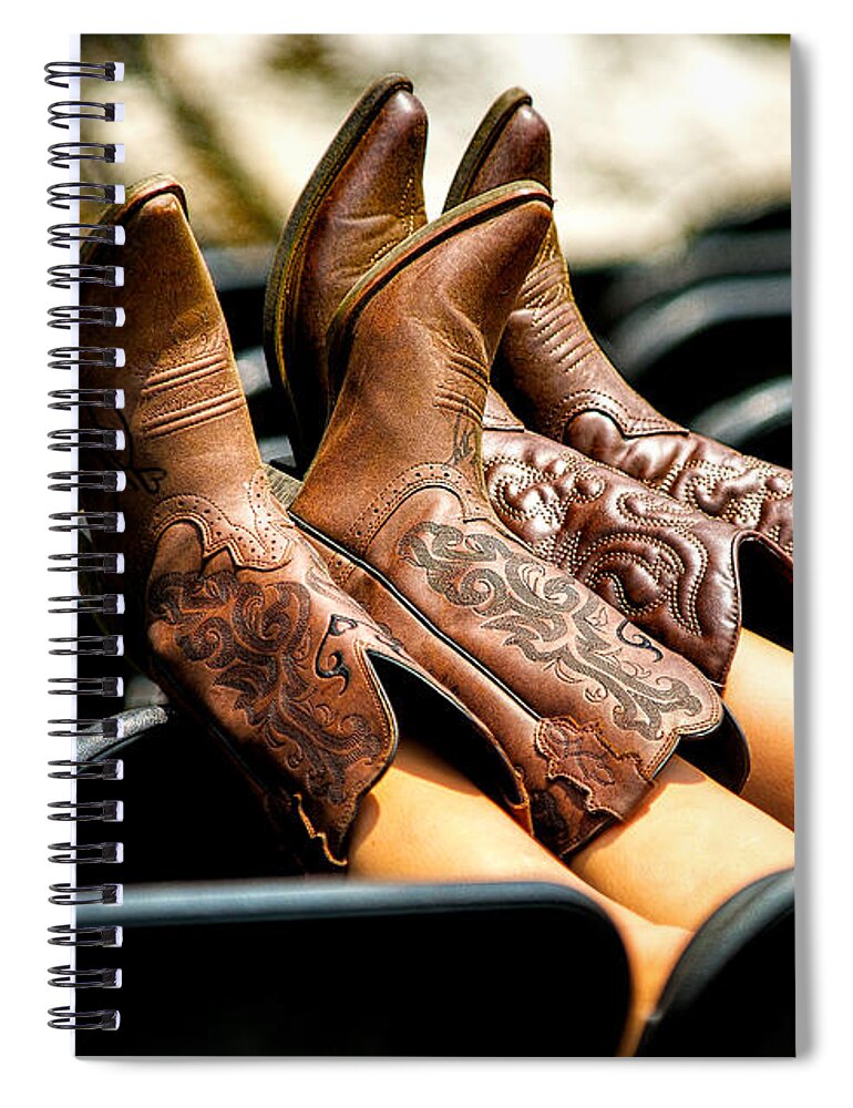 Christopher Holmes Photography Spiral Notebook featuring the photograph Boots Up by Christopher Holmes