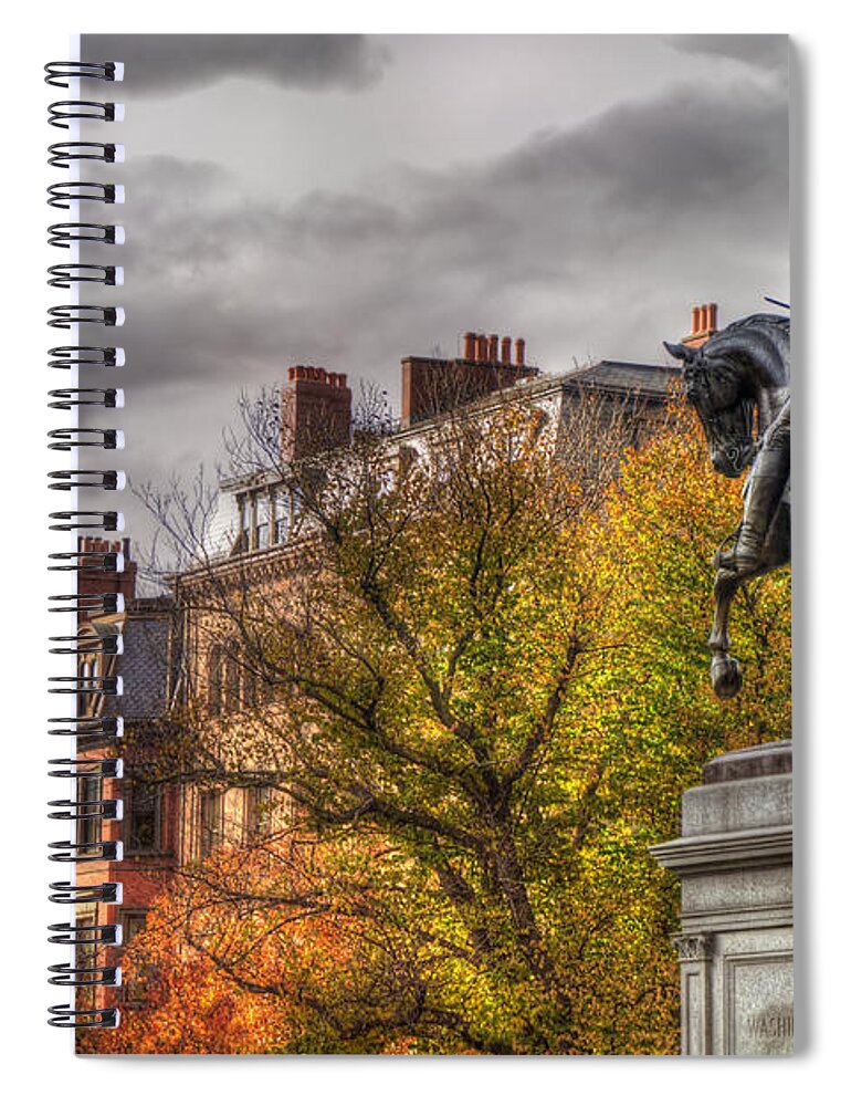 Autumn In Boston Spiral Notebook featuring the photograph Boston Back Bay Rooftops in Autumn by Joann Vitali