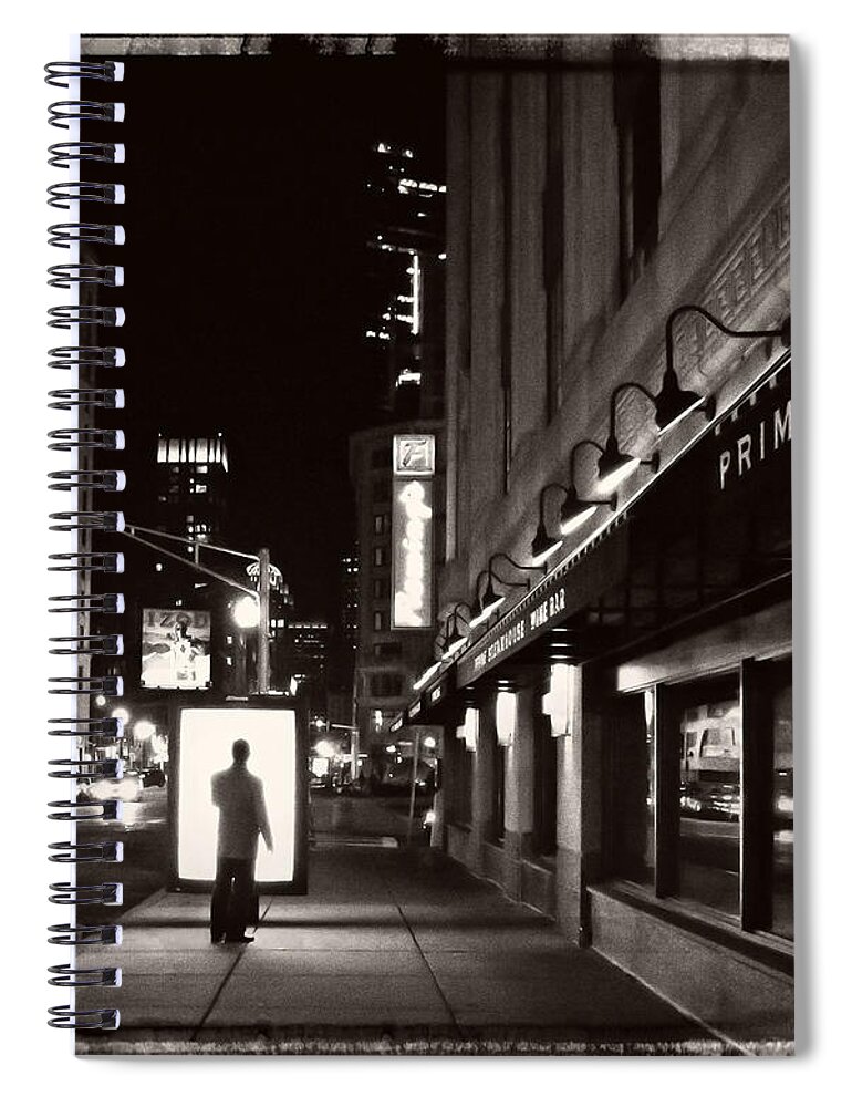 Boston Spiral Notebook featuring the photograph Boston Glow Baril by Frank Winters