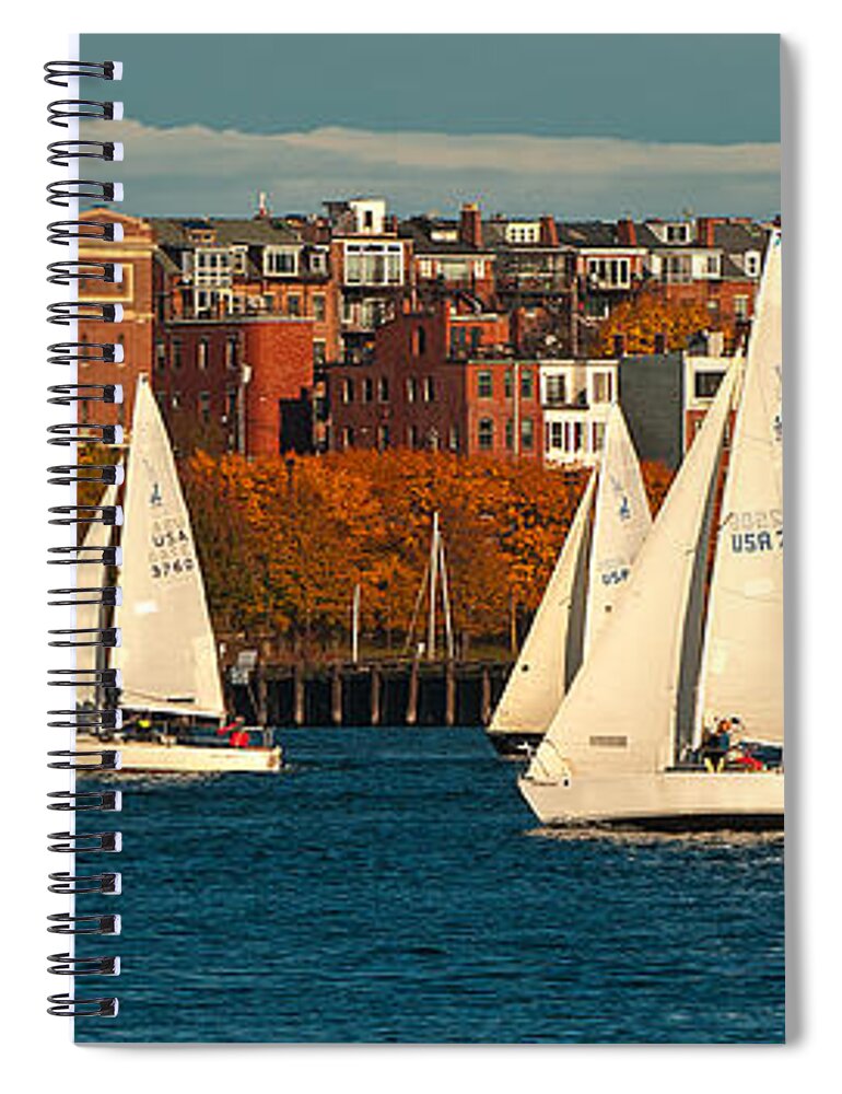 Boston Spiral Notebook featuring the photograph Boston Harbor by Paul Mangold
