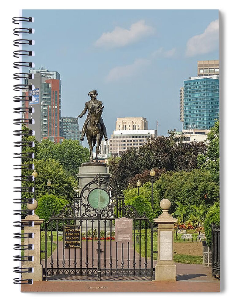 Boston Spiral Notebook featuring the photograph Boston Public Garden by Robert Mitchell