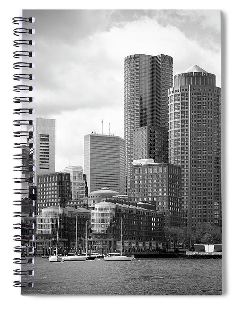 Sailboat Spiral Notebook featuring the photograph Boston Skyline by Angiephotos