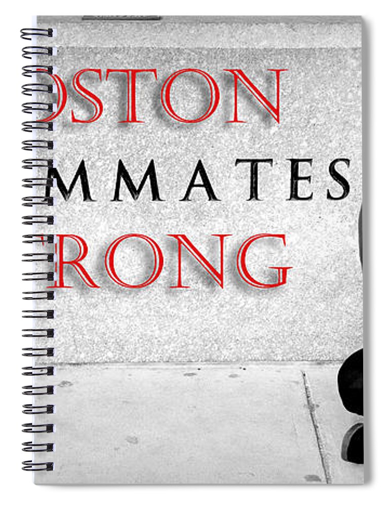 Boston Spiral Notebook featuring the photograph Boston Strong by Greg Fortier