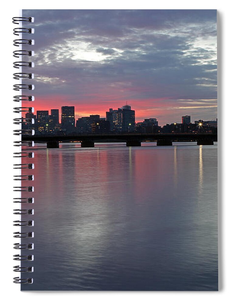 Sunrise Spiral Notebook featuring the photograph Boston Sunrise by Juergen Roth