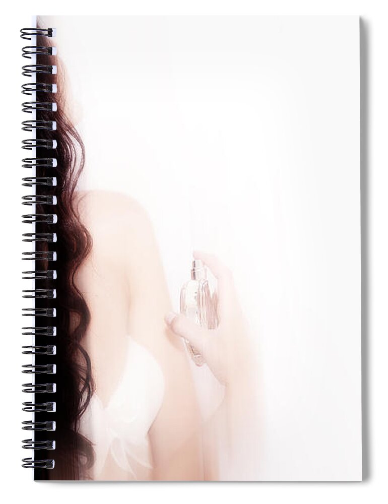 Boudoir Spiral Notebook featuring the photograph Boudoir Photography 4. Impressionism. Exclusively For Faa by Jenny Rainbow