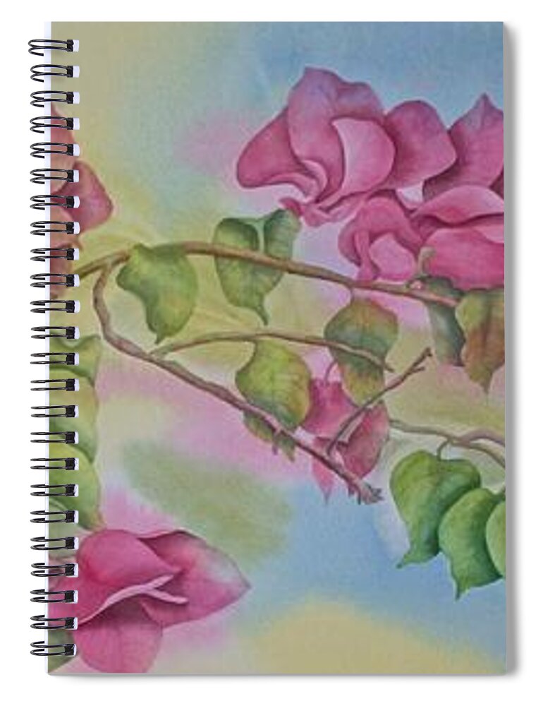 Bougainvillea Spiral Notebook featuring the painting Bougainvillea Dream by Heather Gallup