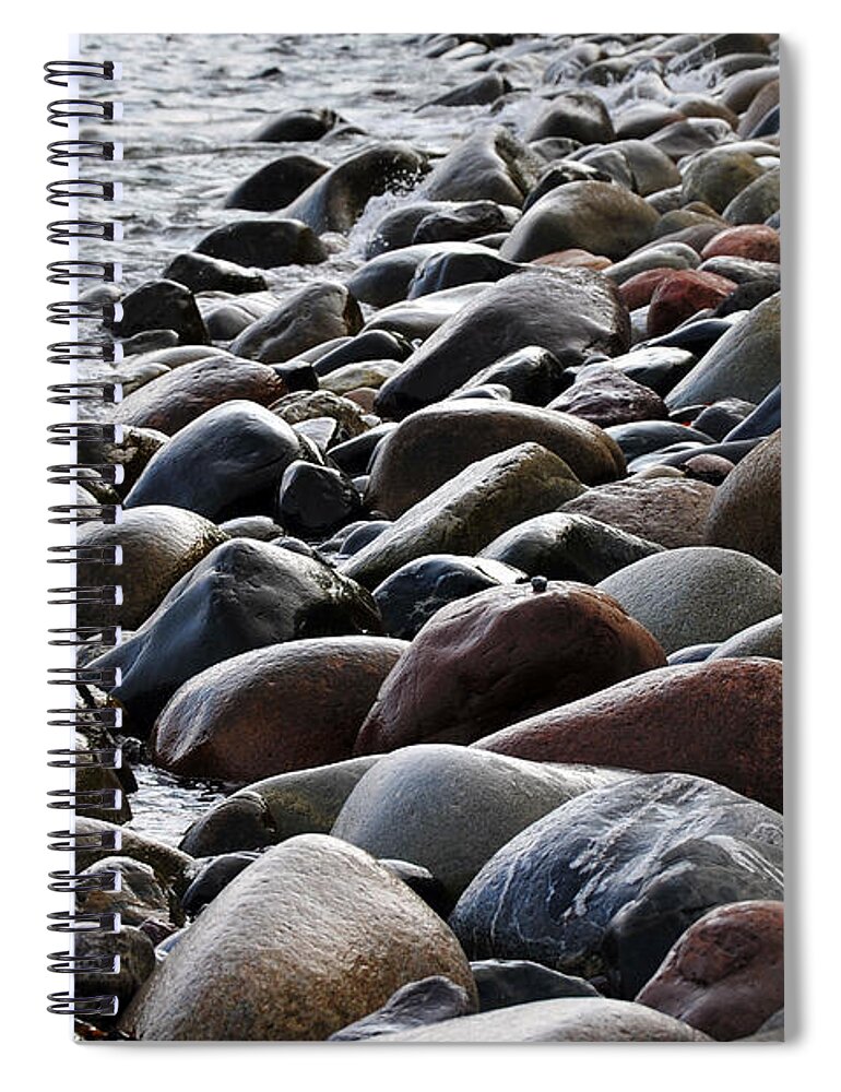 Boulders Spiral Notebook featuring the photograph Boulder Beach by Randi Grace Nilsberg