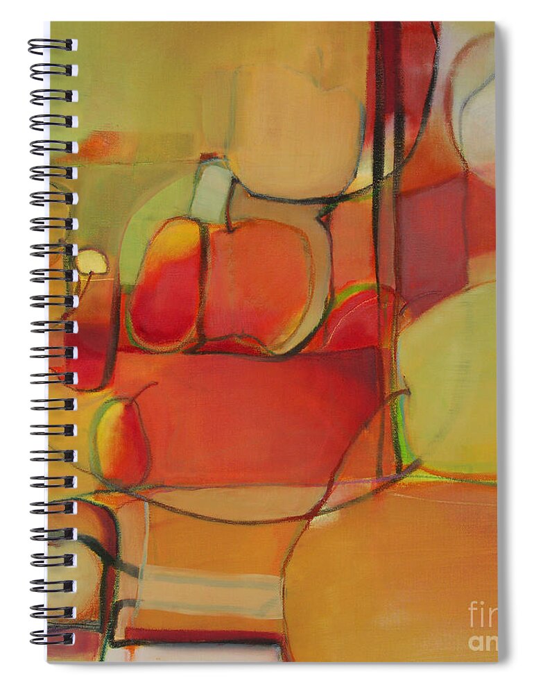 Watercolor Spiral Notebook featuring the painting Bowl of Fruit by Michelle Abrams
