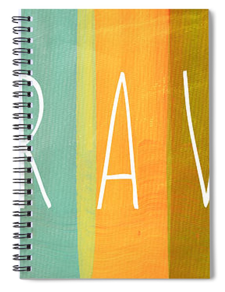 Brave Spiral Notebook featuring the painting Brave by Linda Woods