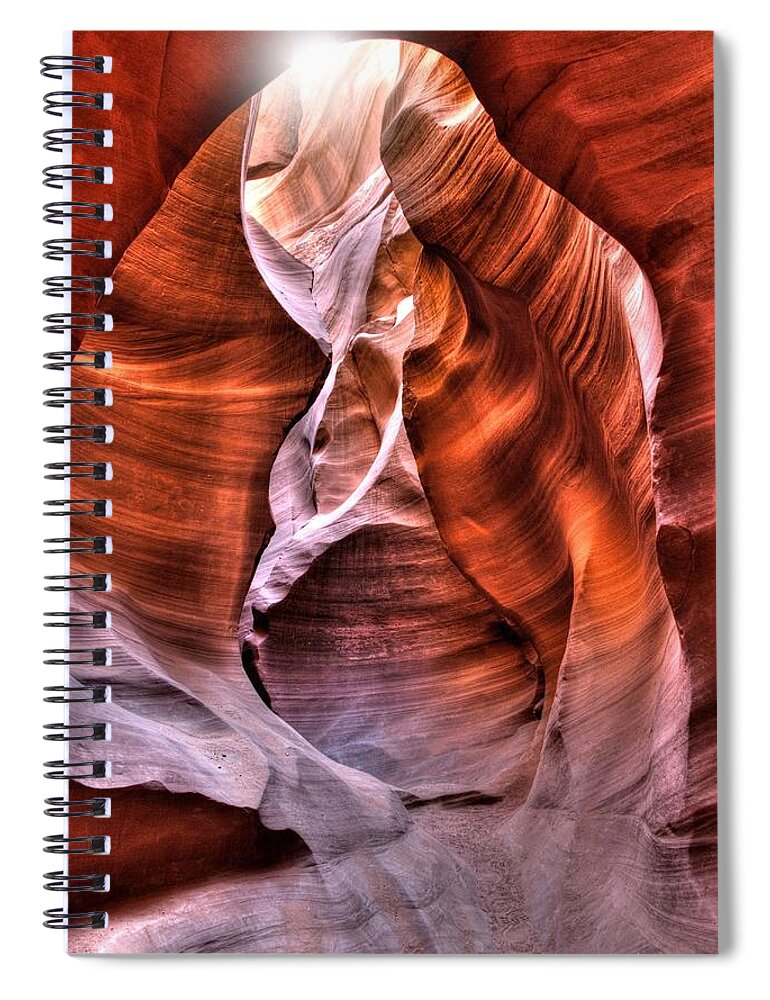 Slot Canyon Spiral Notebook featuring the photograph Breath of Life by David Andersen