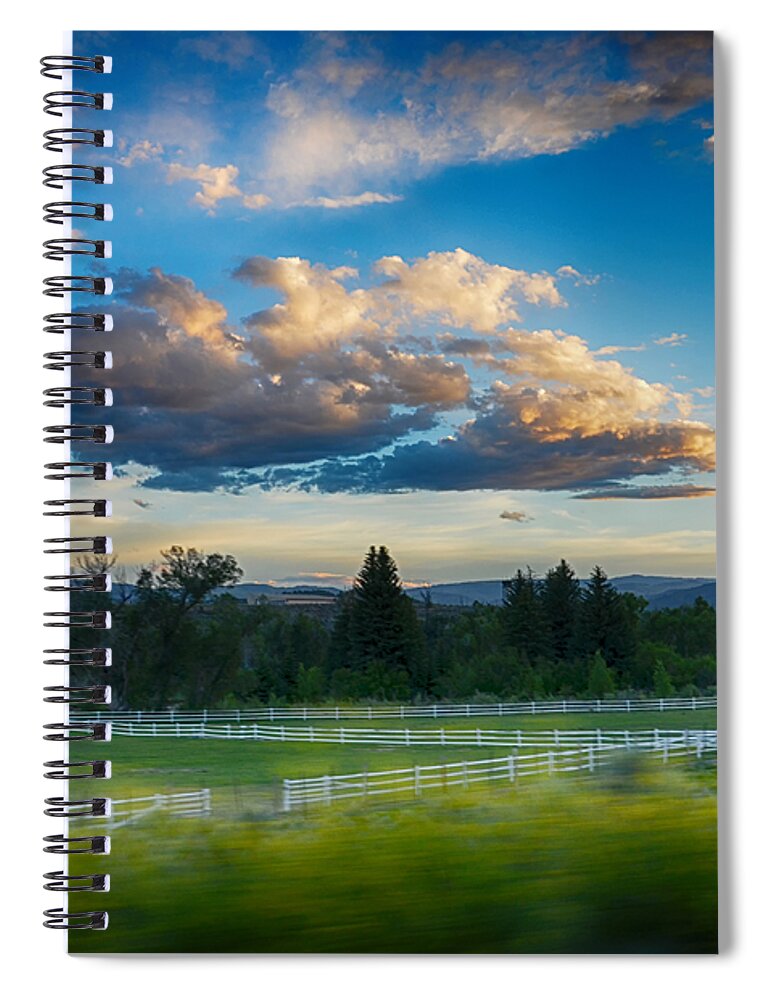 Colorado Sunset Spiral Notebook featuring the photograph Breathtaking Colorado Sunset 1 by Angelina Tamez