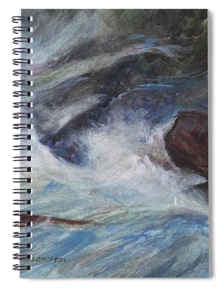 David Ladmore Spiral Notebook featuring the painting Bright Storm 2 by David Ladmore