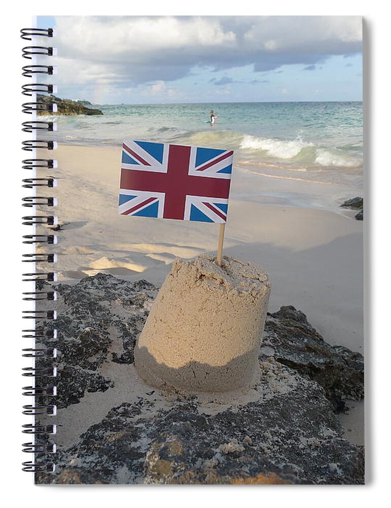 Sandcastle Spiral Notebook featuring the photograph British Sandcastle by Richard Reeve