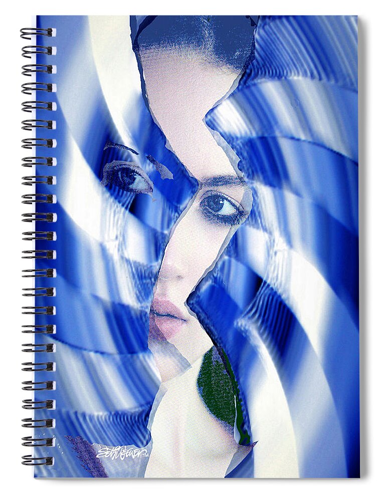 Broken Mirror Broken Dreams Spiral Notebook featuring the digital art Broken Mirror Broken Dreams by Seth Weaver