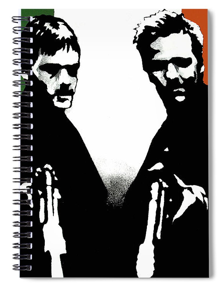Boondock Saints Spiral Notebook featuring the painting Brothers Killers and Saints by Dale Loos Jr