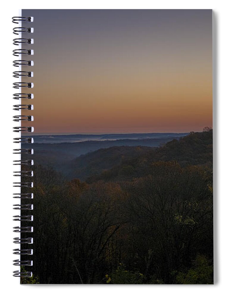 Brown County State Park Spiral Notebook featuring the photograph Brown County State Park Nashville Indiana Sunrise by David Haskett II