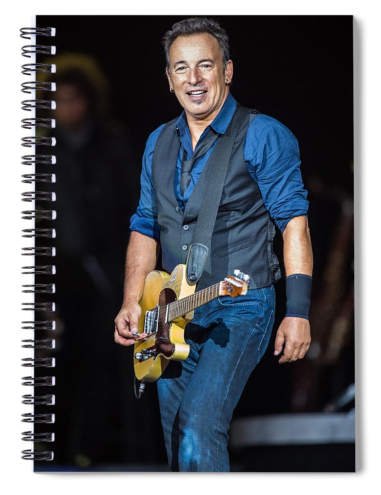 Bruce Springsteen Spiral Notebook featuring the photograph Bruce Springsteen by Georgia Fowler