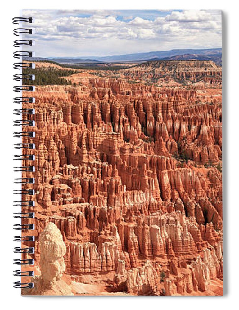 Bryce Canyon Panorama Spiral Notebook featuring the photograph Bryce Canyon Extra Large Panorama by Adam Jewell