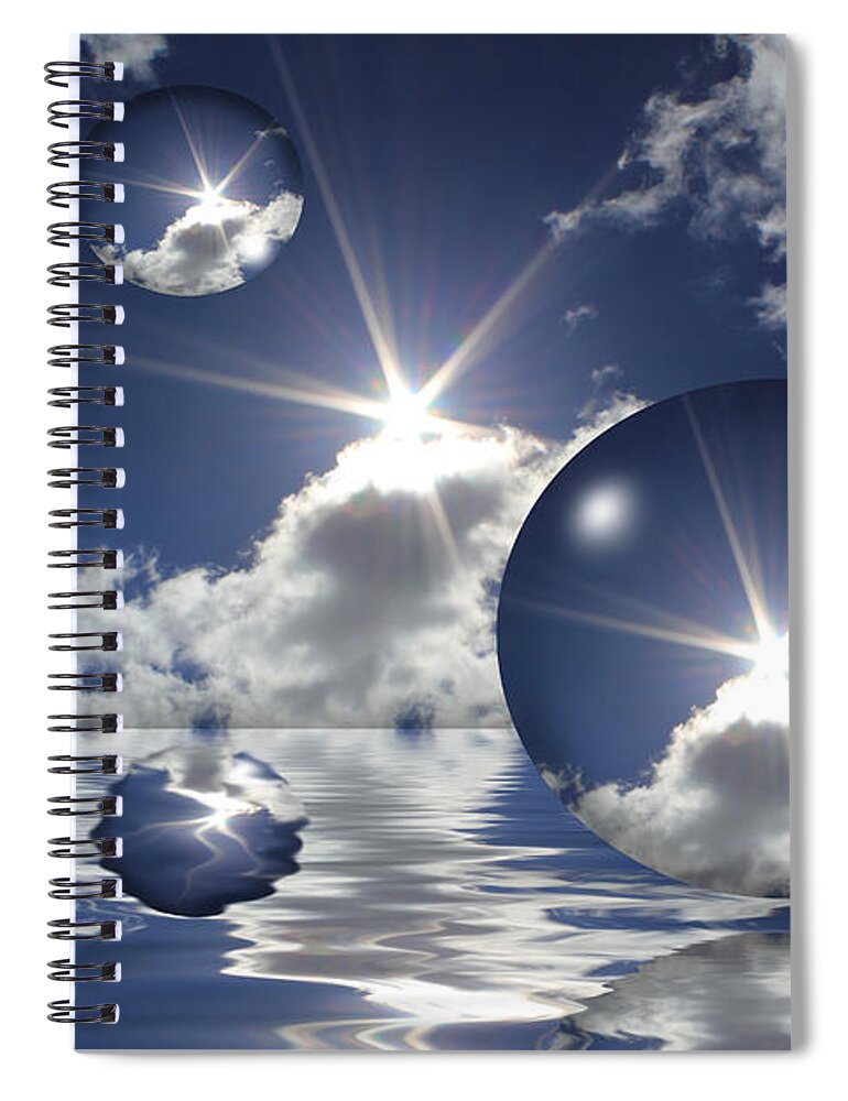 Bubbles Spiral Notebook featuring the photograph Bubbles In The Sun by Shane Bechler