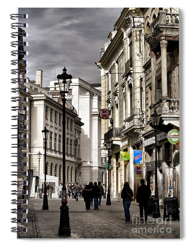 Bucharest Spiral Notebook featuring the photograph Bucharest The little Paris by Daliana Pacuraru