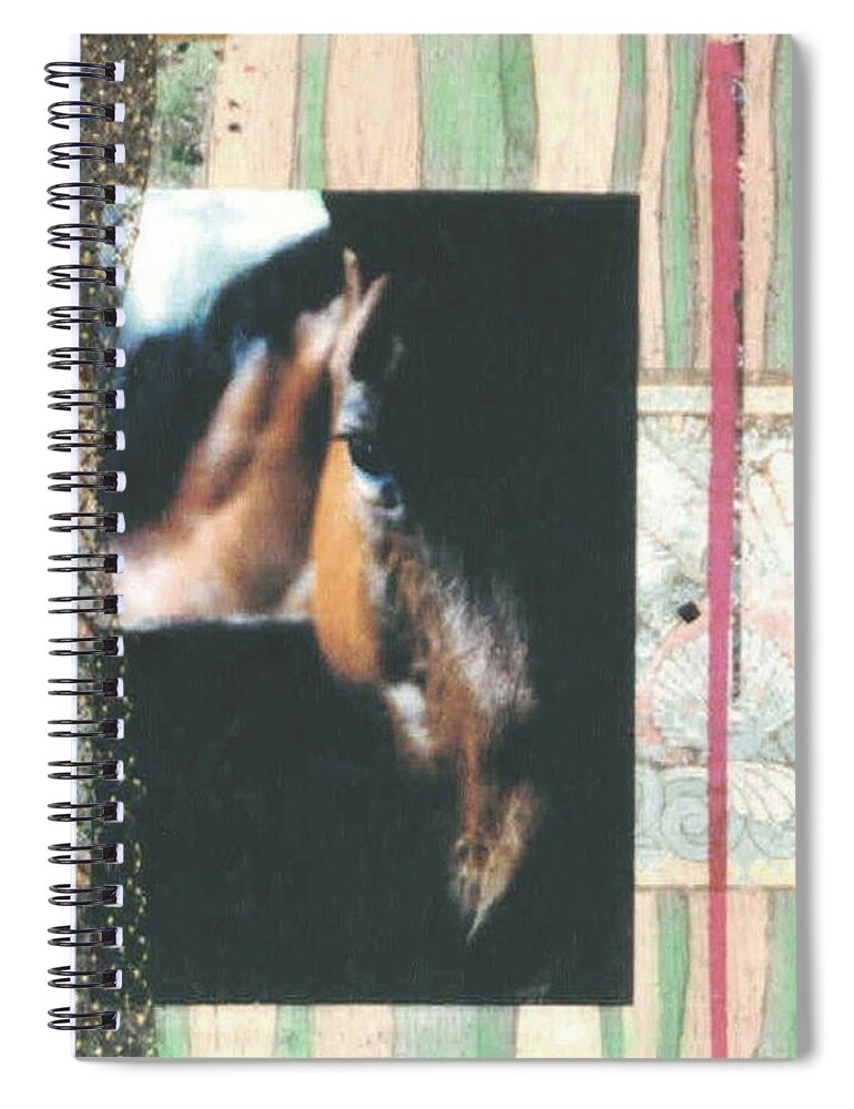 Horse Spiral Notebook featuring the mixed media Bud by Mary Ann Leitch