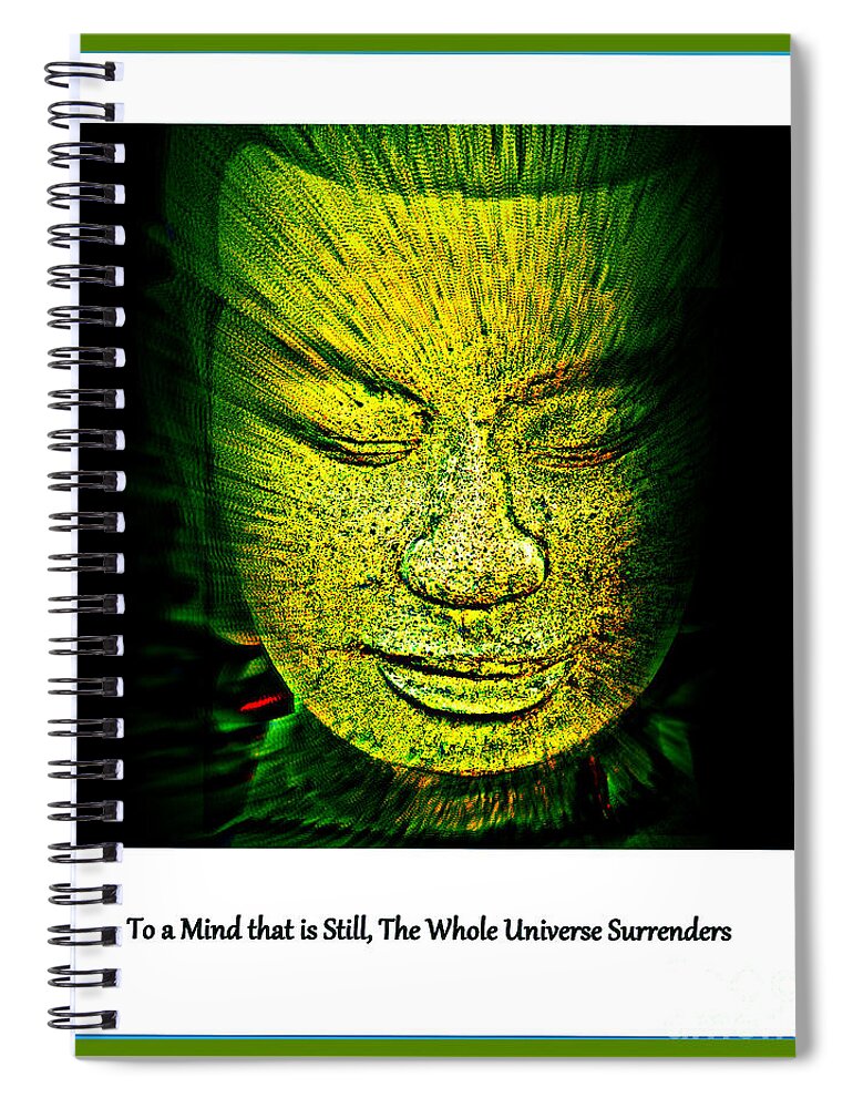 Buddha Spiral Notebook featuring the photograph Buddhas Mind II by Susanne Van Hulst