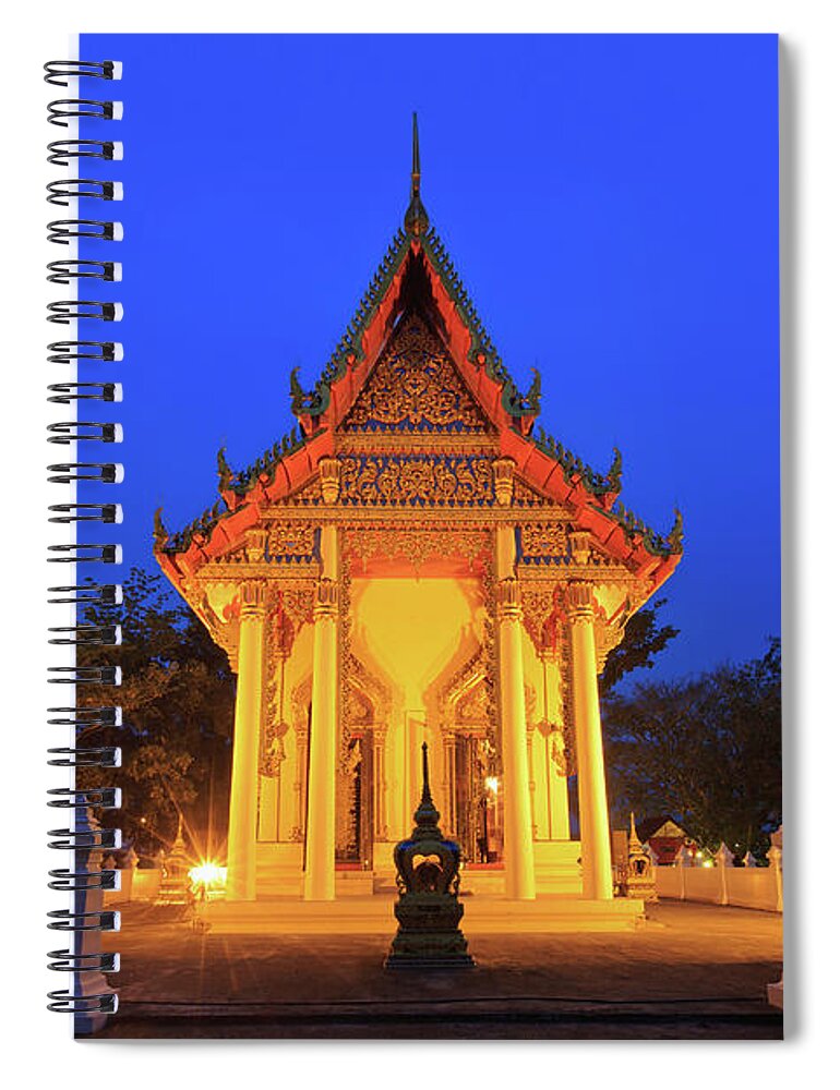 Tranquility Spiral Notebook featuring the photograph Buddhist Temple by Monthon Wa