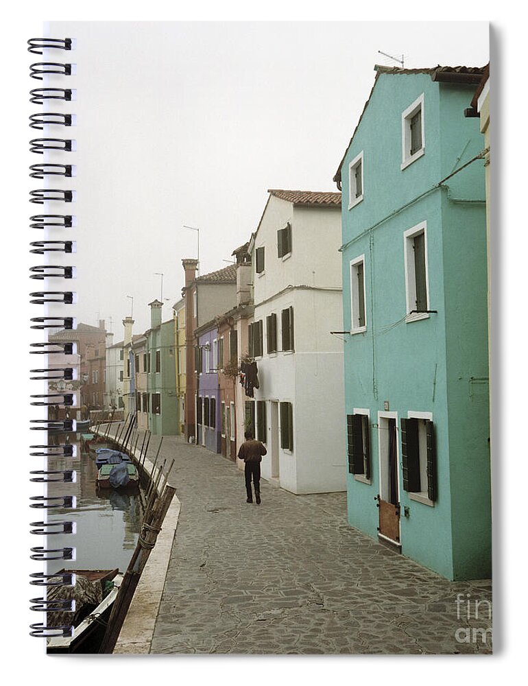 Venice Spiral Notebook featuring the photograph Burano Canal by Riccardo Mottola