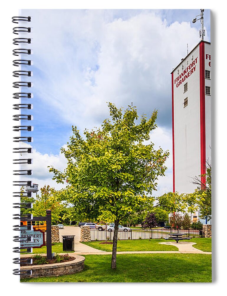 America Spiral Notebook featuring the photograph Burton Breidert Village Green in Frankfort Illinois by Paul Velgos