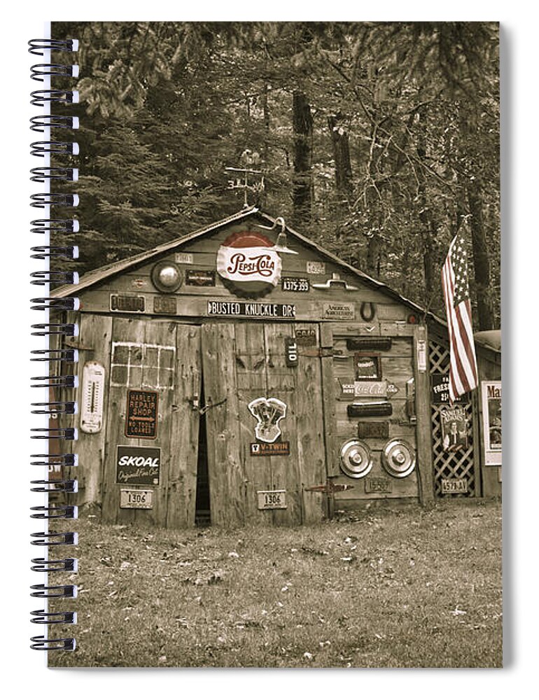 Knuckle Drive Spiral Notebook featuring the photograph Busted Knuckle Dr by Alana Ranney