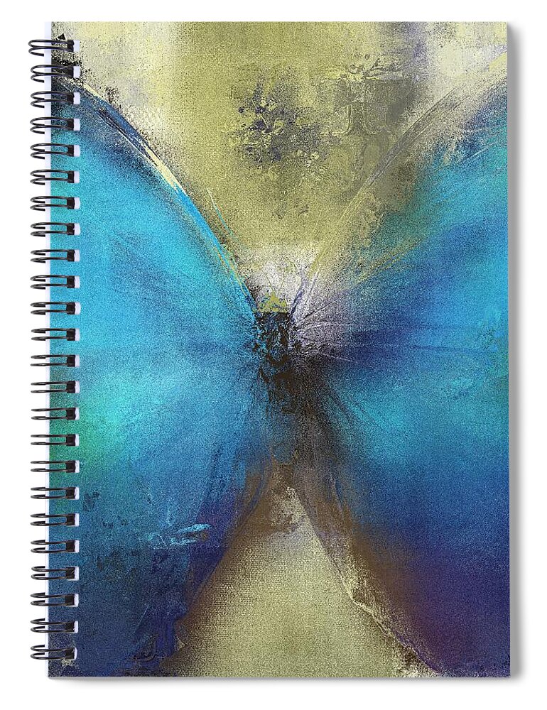 Butterfly Spiral Notebook featuring the digital art Butterfly Art - ab0101a by Variance Collections