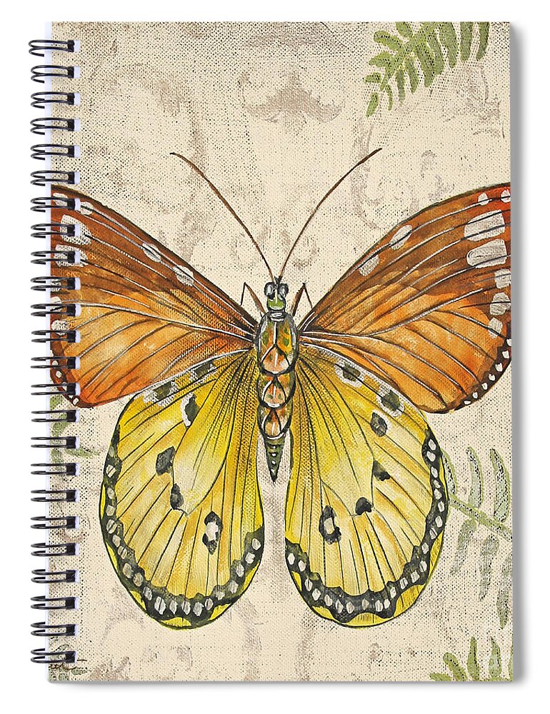 Painting Spiral Notebook featuring the painting Butterfly Daydreams-C by Jean Plout